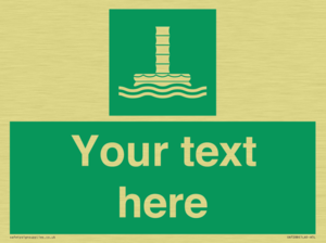 Custom sign safe condition Evacuation chute 